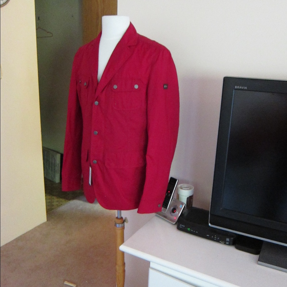 Pal Zileri Lab , Red ,cotton jacket,Size 42R